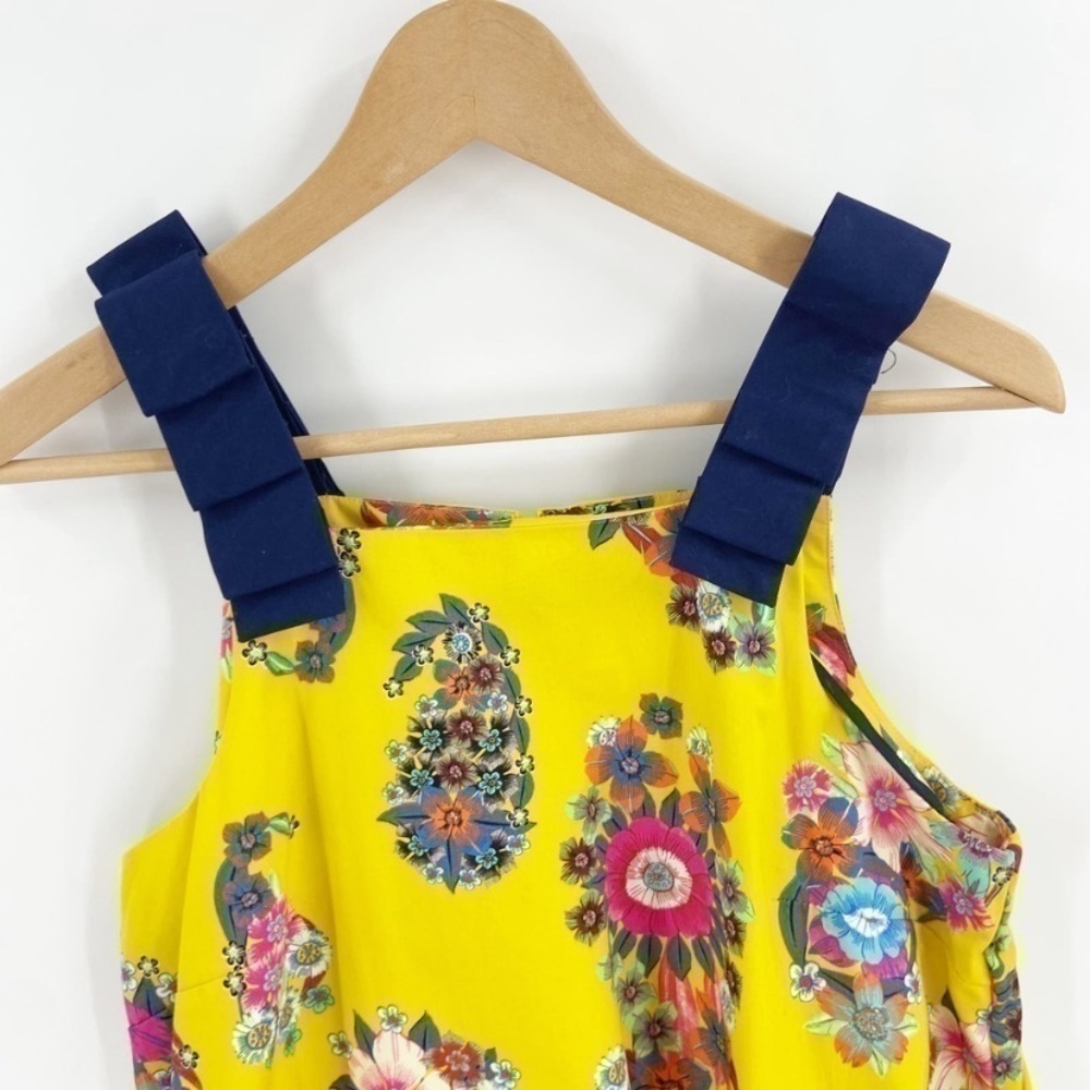 Anthropologie Maeve Yellow Floral Sleeveless Sunniva A-Line Dress - Picture 5 of 13